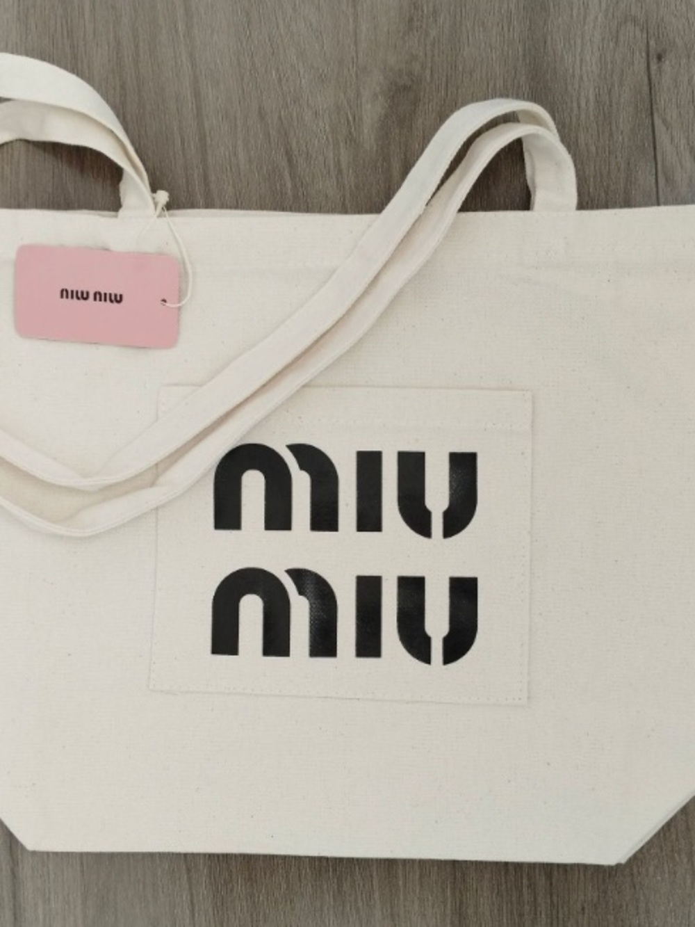NWT Miu Miu Beige Tote Bag
